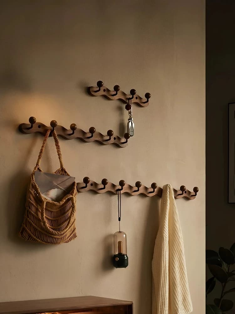 Creative Hook Advanced Retro Decorative Hanger, Clothes Storage Solid Wood Hanging Hanger Wall Mounted Hook Home Furniture