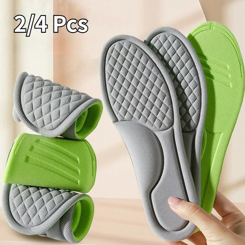 Solette Sportive 4D Elasticizzate Traspiranti Assorbenti per Scarpe da Corsa, Cuscinetti Ortopedici per la Cura del Piede 2Pz/4Pz/6Pz