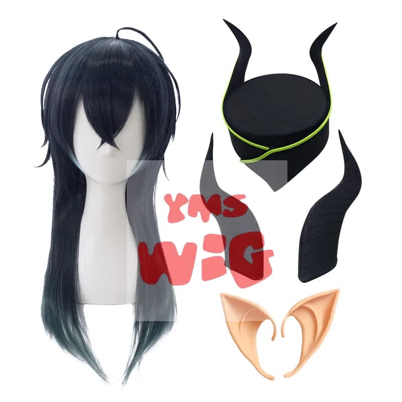 Gioco Twisted-Wonderland DIASOMNIA Malleus Cosplay Corna Cappello Orecchie Parrucca Testa Clip Copricapi Hairwear Puntelli Cosplay Accessori