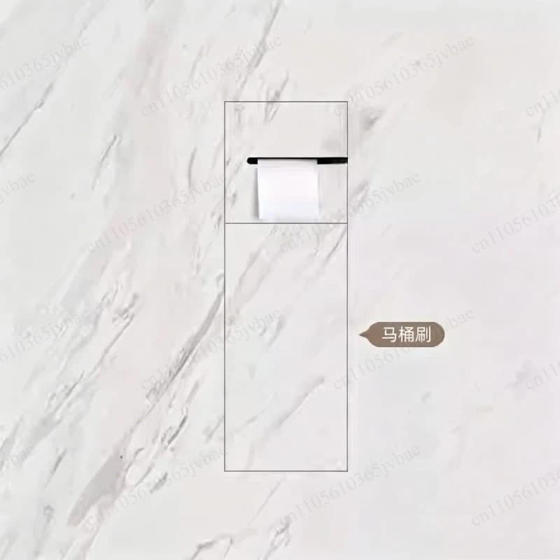 Stainless Steel Recessed Storage Slot, Bathroom Concealed Toilet Brush