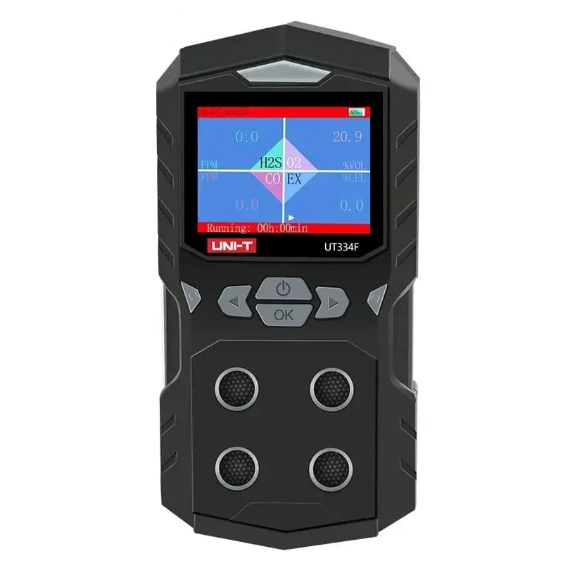 UT334E/UT334F/UT334G UNI-T Gas Detector Leakage 4 in 1 Gas Tester O2 H2S CO EX Carbon Monoxide Air Quality Monitor Alarm B520