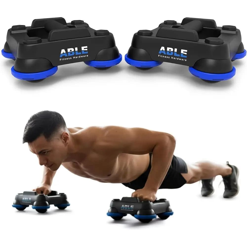 All in One 360 ° Multidirectional training system with your own weight - Ab Roller, push handles, core slider - Portable gym for home