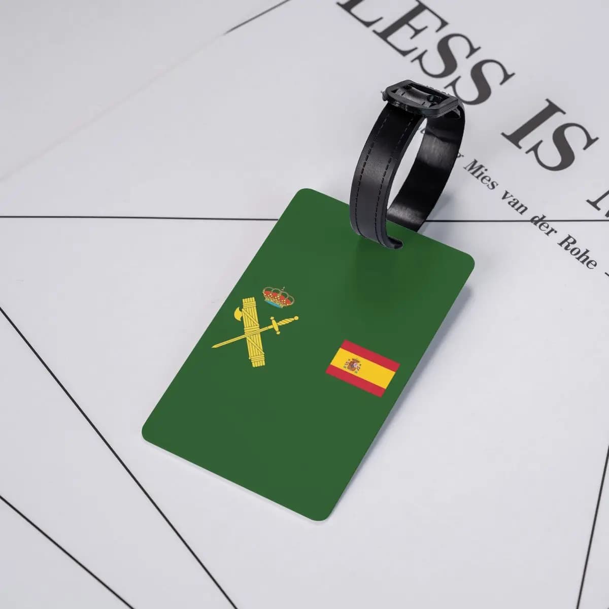 Etichette per Bagagli con Bandiera Spagnola e Emblema della Guardia Civile, Accessori per Valigie, Etichetta per Bagaglio da Viaggio, Porta Etichetta con Nome e Indirizzo