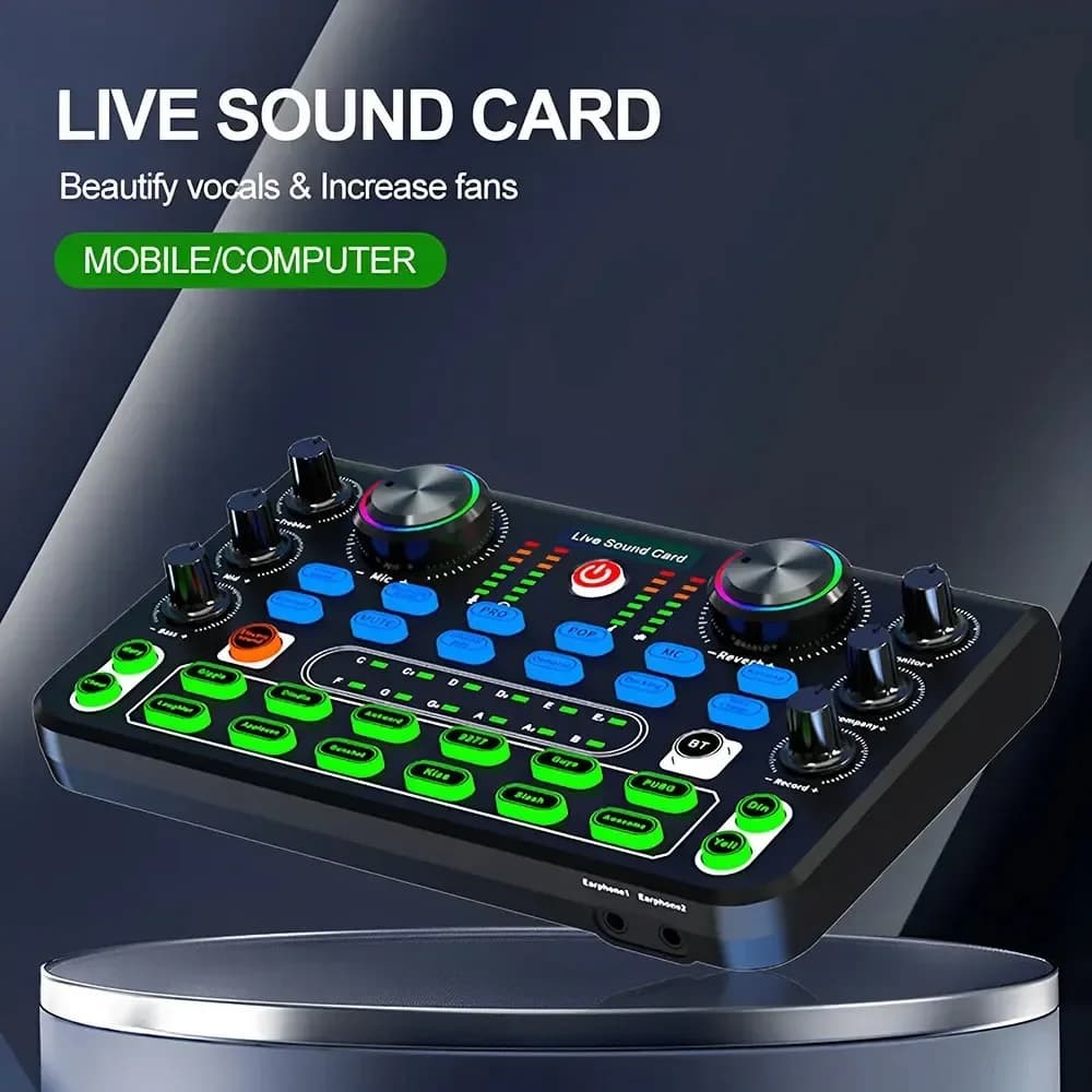 X60 Scheda audio professionale Mixer audio Versione inglese Trasmissione karaoke Prestazioni KTV Mixer professionale per DJ dal vivo Scheda audio