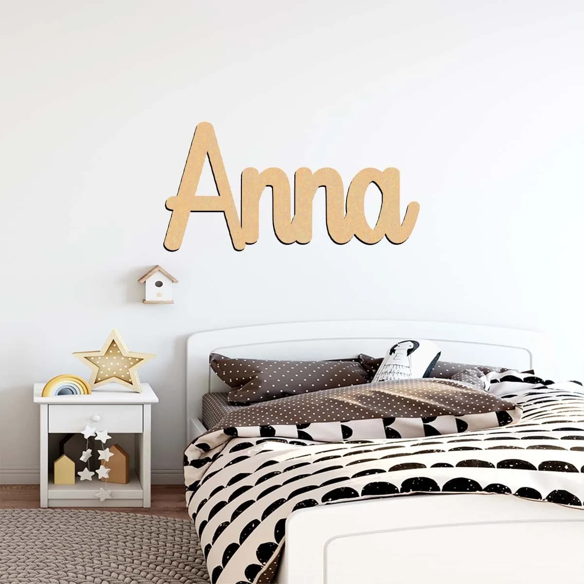 1 targa in legno personalizzata, targa con nome e cognome rimovibile con graffiti colorati, porta della cameretta dei bambini, appendiabiti per asilo, han