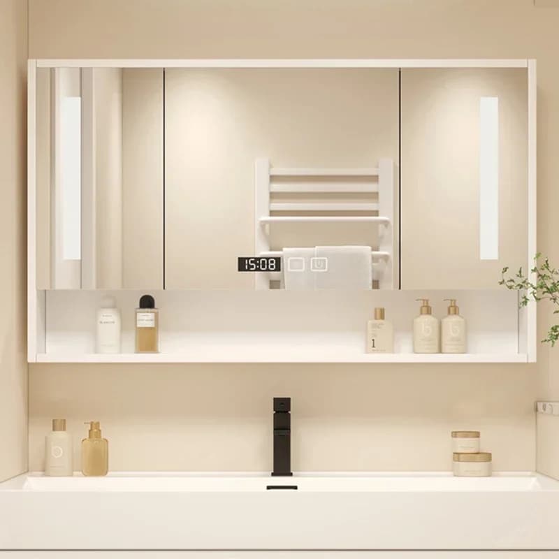 Armadietto da bagno nordico con specchio intelligente, portaoggetti multifunzionale, armadietto per articoli da toeletta, mobili semplici per la casa Arredo Bagno FYBC