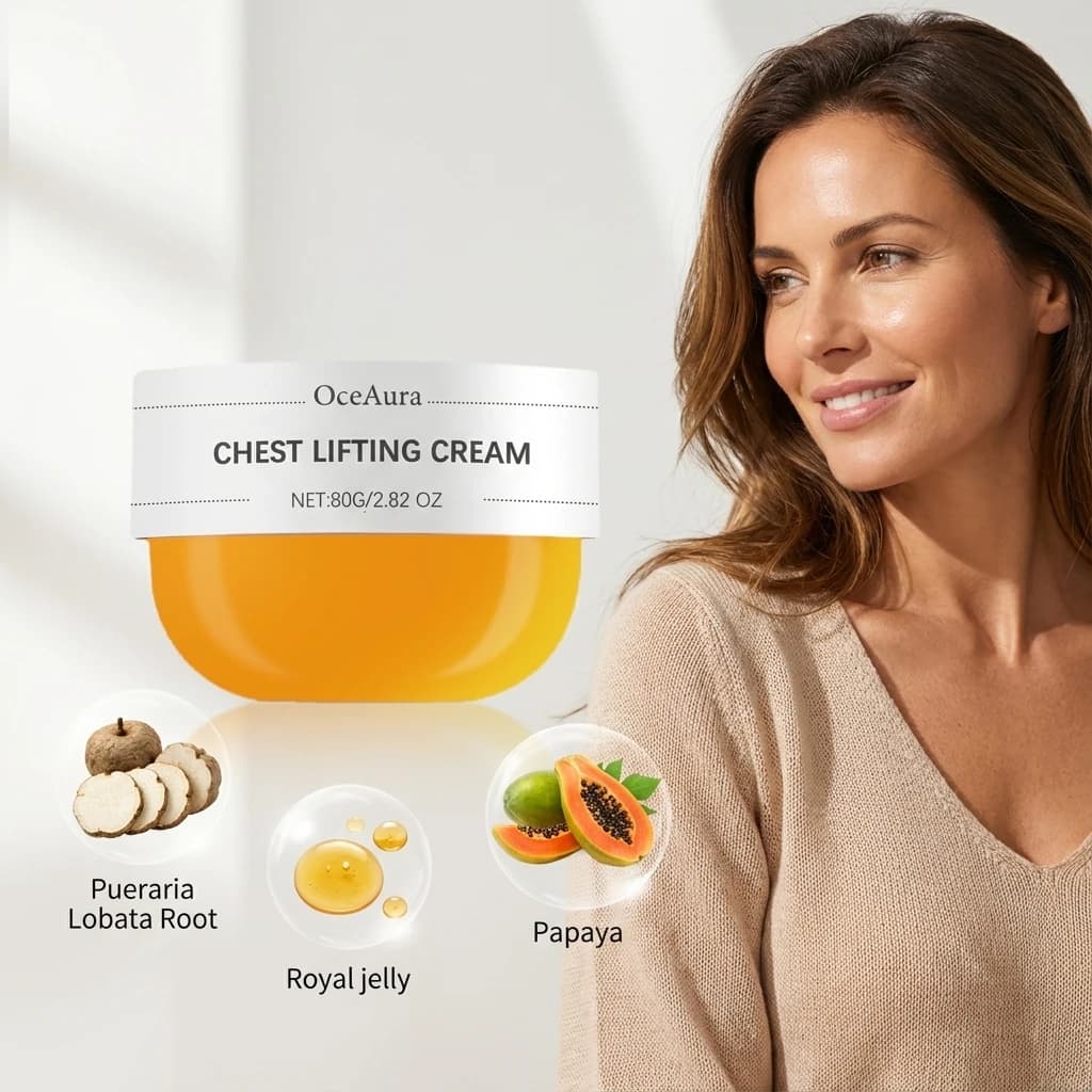 Crema per la cura del seno da 80 g, lifting, rassodante, idratante, massaggio, migliora l'elasticità, assorbimento rapido, per la cura del seno femminile, idratante