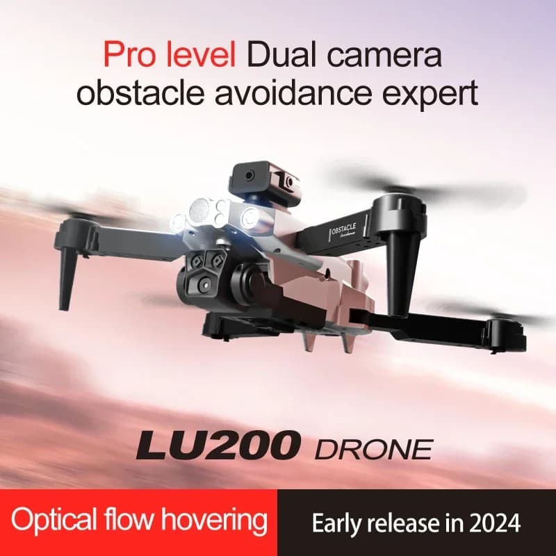 LU200 8K GPS Drone Triple camera and avoidance omnidirectional obstacles, FPV quadricopter for aerial photography, 10KM range