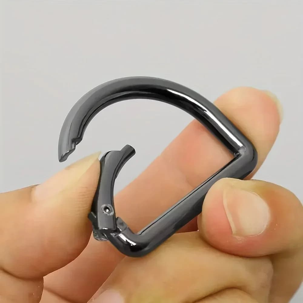 4-Piece spring D-ring for decorative and fastener accessories such as bags, wallets, key rings, baskets, handbags, backpacks, shoulder bags