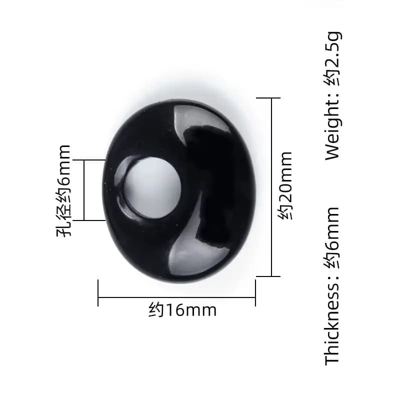 1 Pezzo 16x20mm Perline in Pietra Naturale Semipreziosa Rotonda con Foro Grande per Creazione Gioielli Fai da Te Collane Bracciali Orecchini Accessori