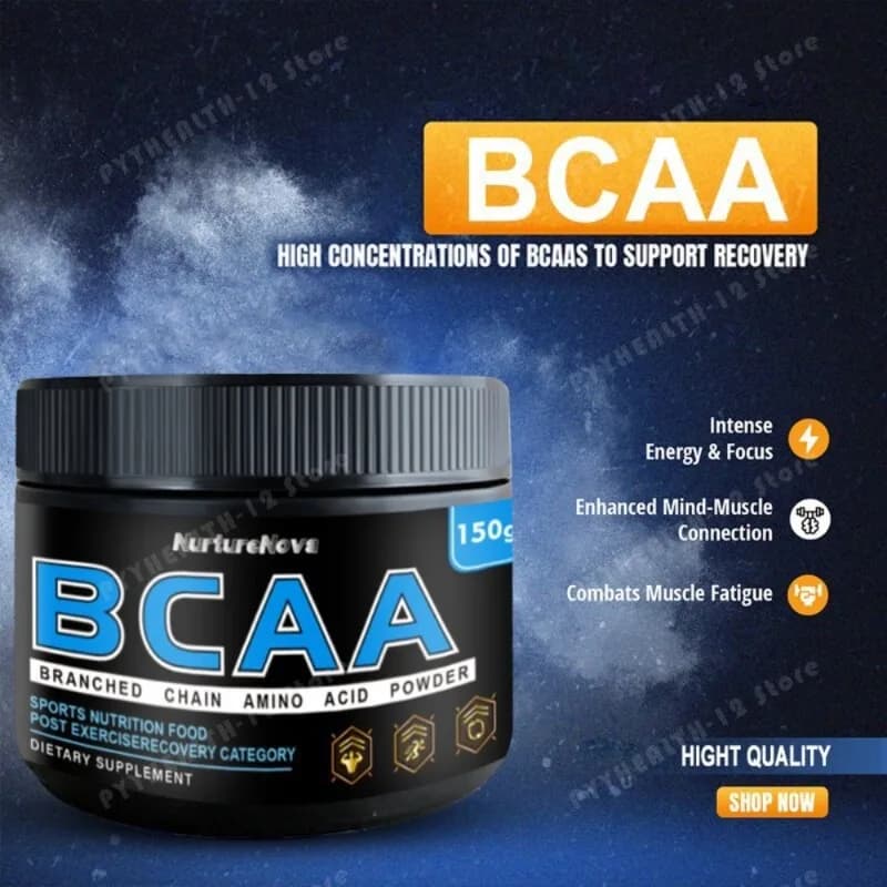 BCAA Powder 150g Branched Chain Amino Acid Drink Mix with Collagen Peptide, L-Leucine Isoleucine Valine for Active Adults