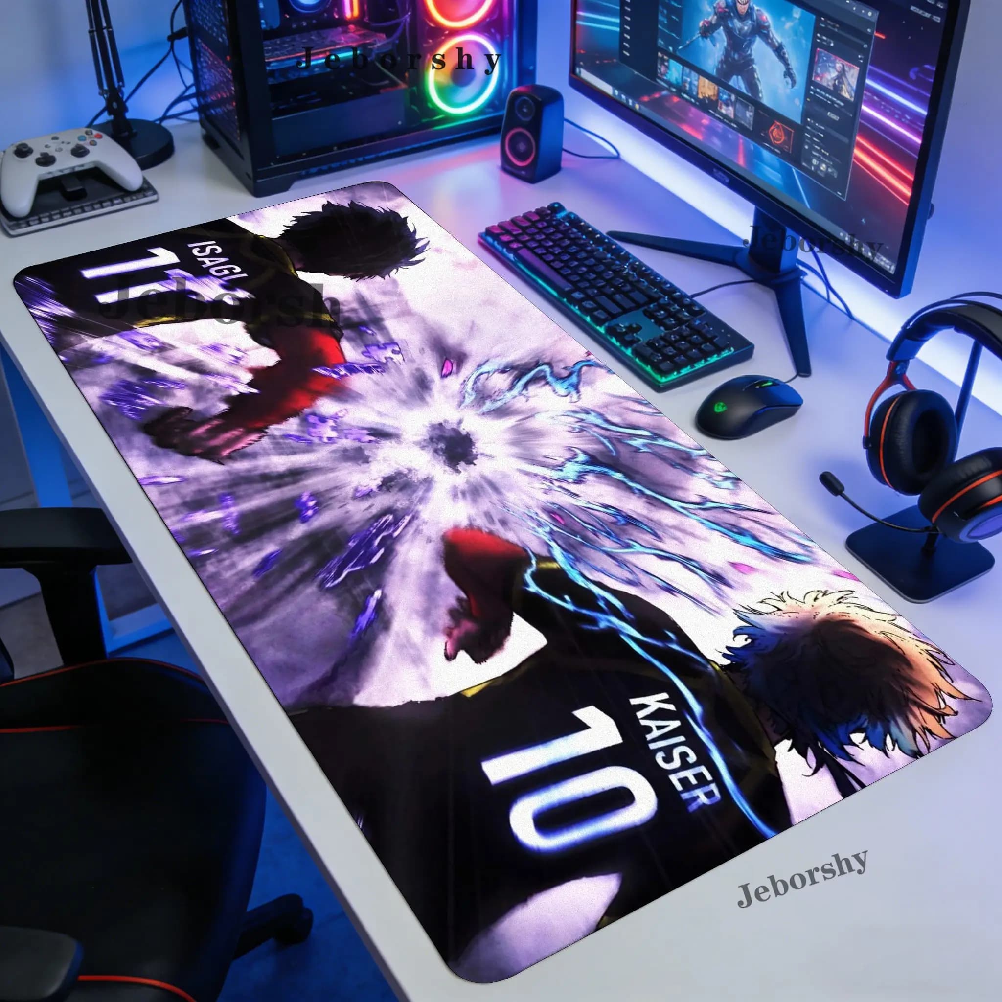 Anime Blue Lock Mouse Pad Non-slip Locking Edge DeskMat PC Laptop Accessories Rubber Office Keyboard Large Game XXL carpet