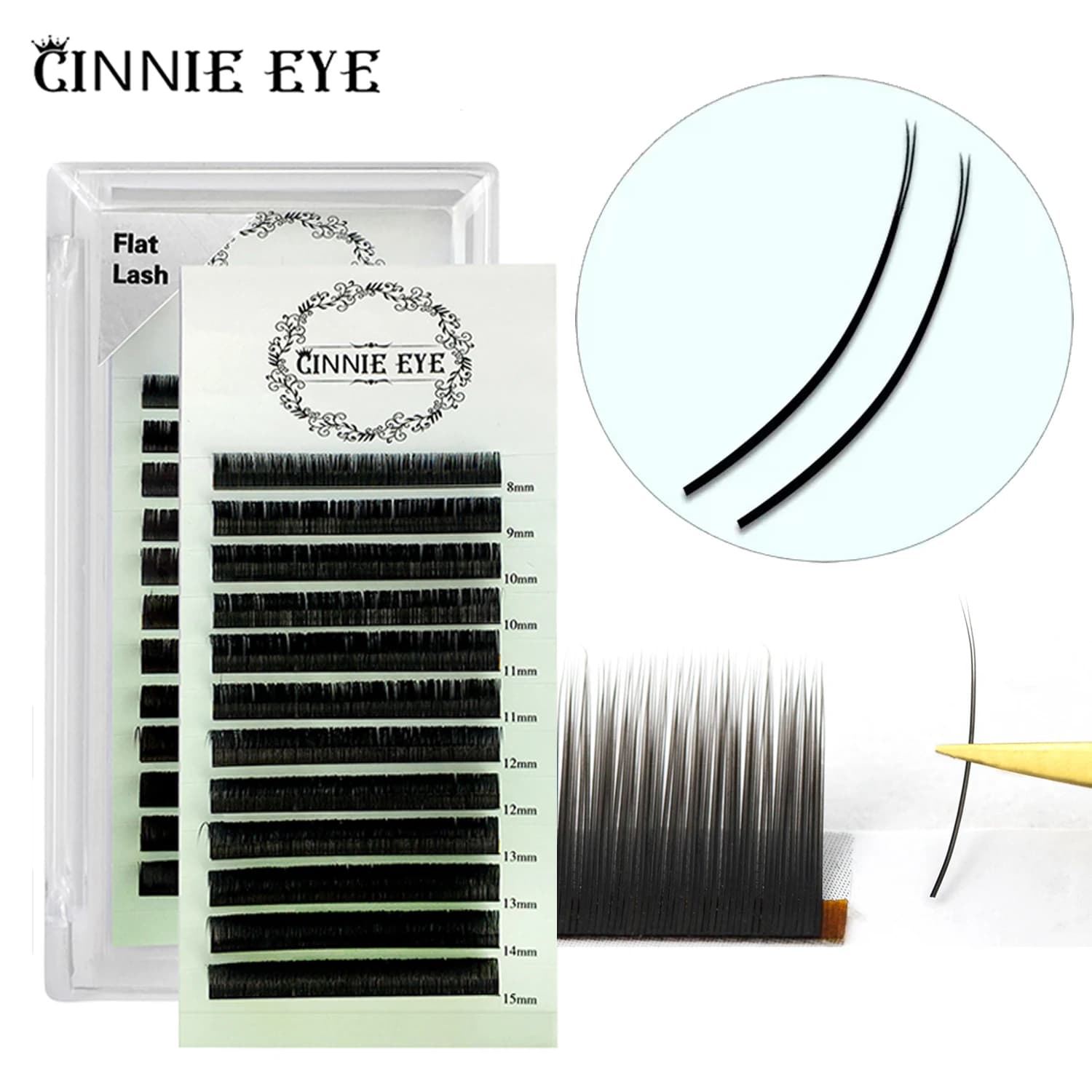 Estensioni delle ciglia di visone piatto capelli naturali ellisse ciglia finte Cluster Classic Lash Kit CIlios forniture per ciglia finte individuali