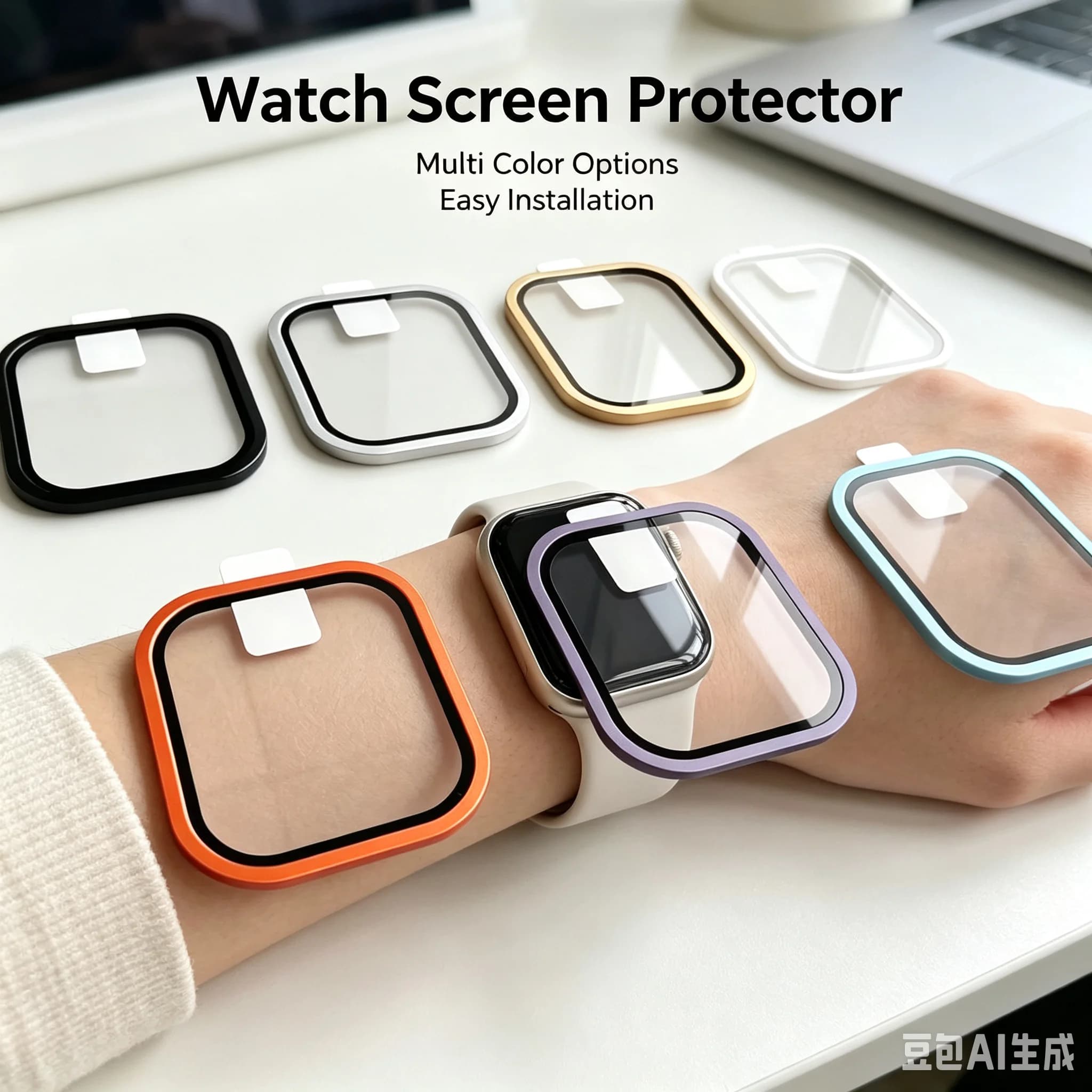 49mm Titanium Metal Frame Tempered Glass Screen Protector Full Coverage Anti Scratch Shatter Resistant Bubble Free Film for Apple Watch Ultra 2 Ultra 1