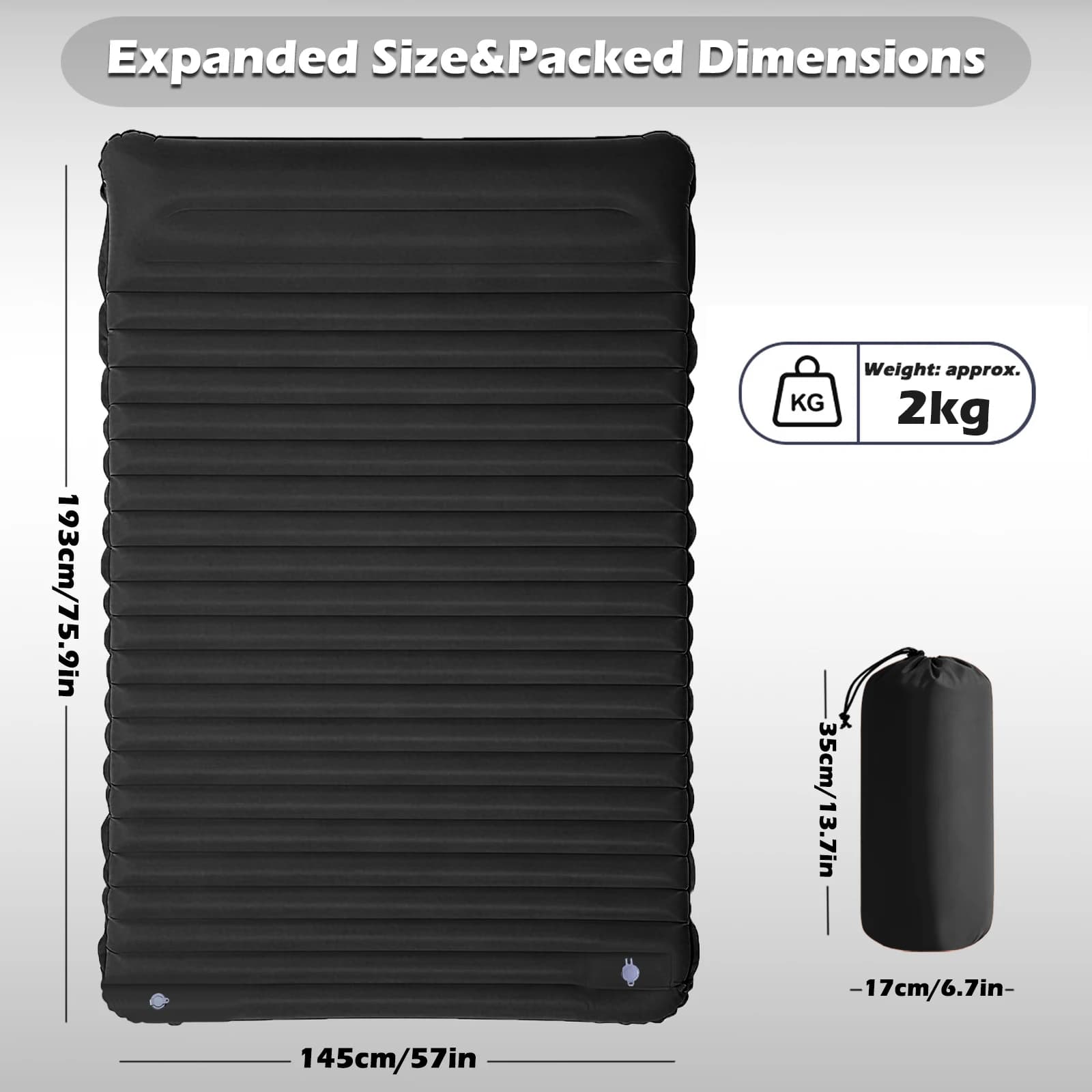 Outdoor Camping Inflatable Mattress Ultralight Thicken Sleeping Pad with Pillow Built-in Pump Camping Travel Air Mat