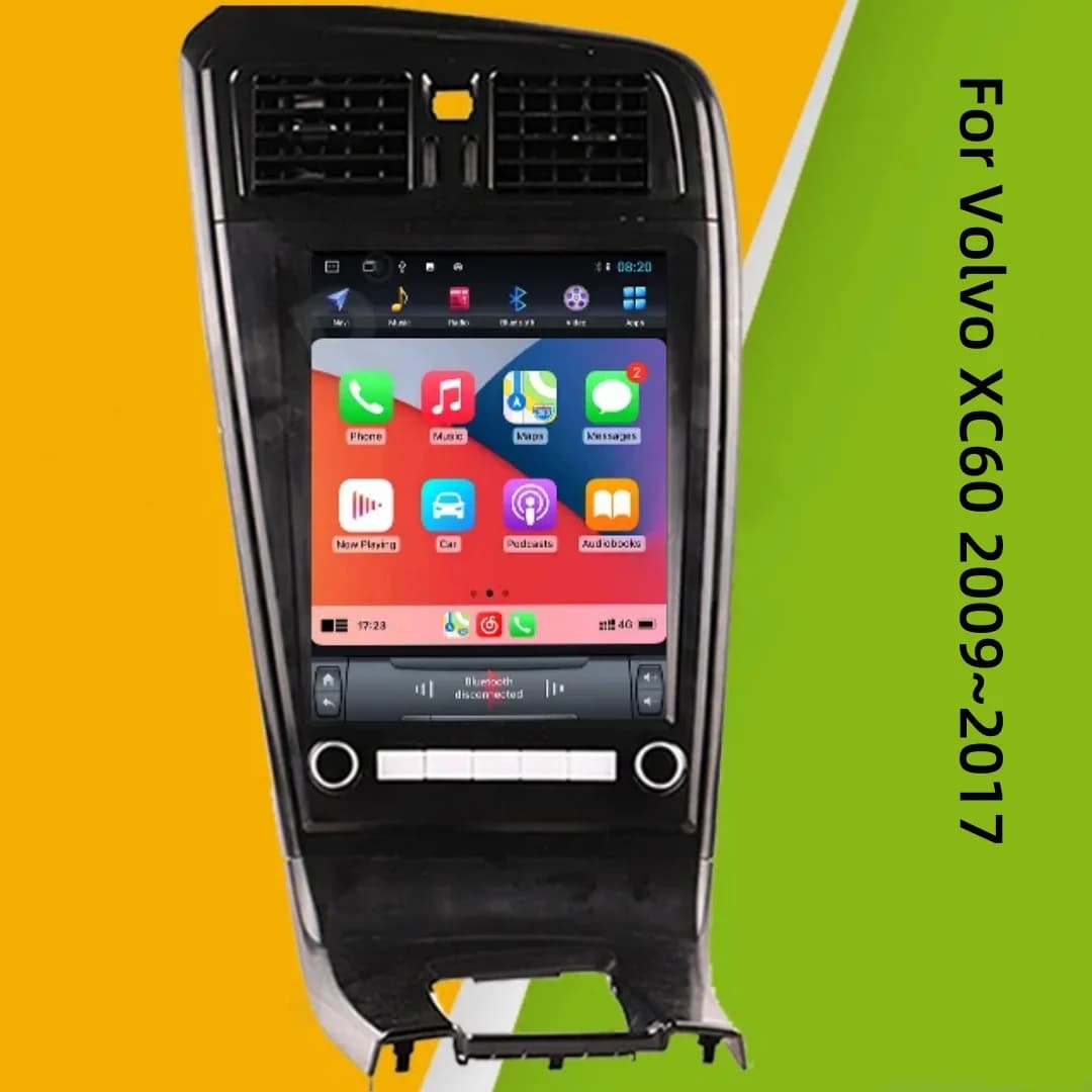 Autoradio Android con schermo verticale IPS per Volvo XC60 2009~2017, lettore multimediale DVD, navigatore GPS, Carplay, DSP