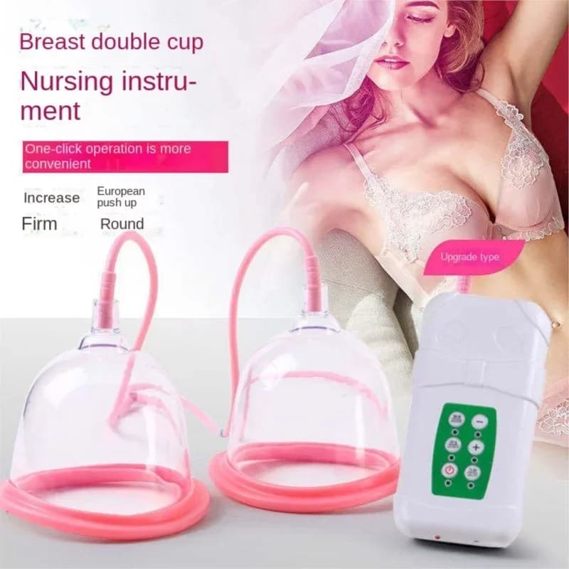 Tiralatte Women's Vacuum Couple Body Breast Massage Coupling therapy for chest enhancement Suction pump therapy