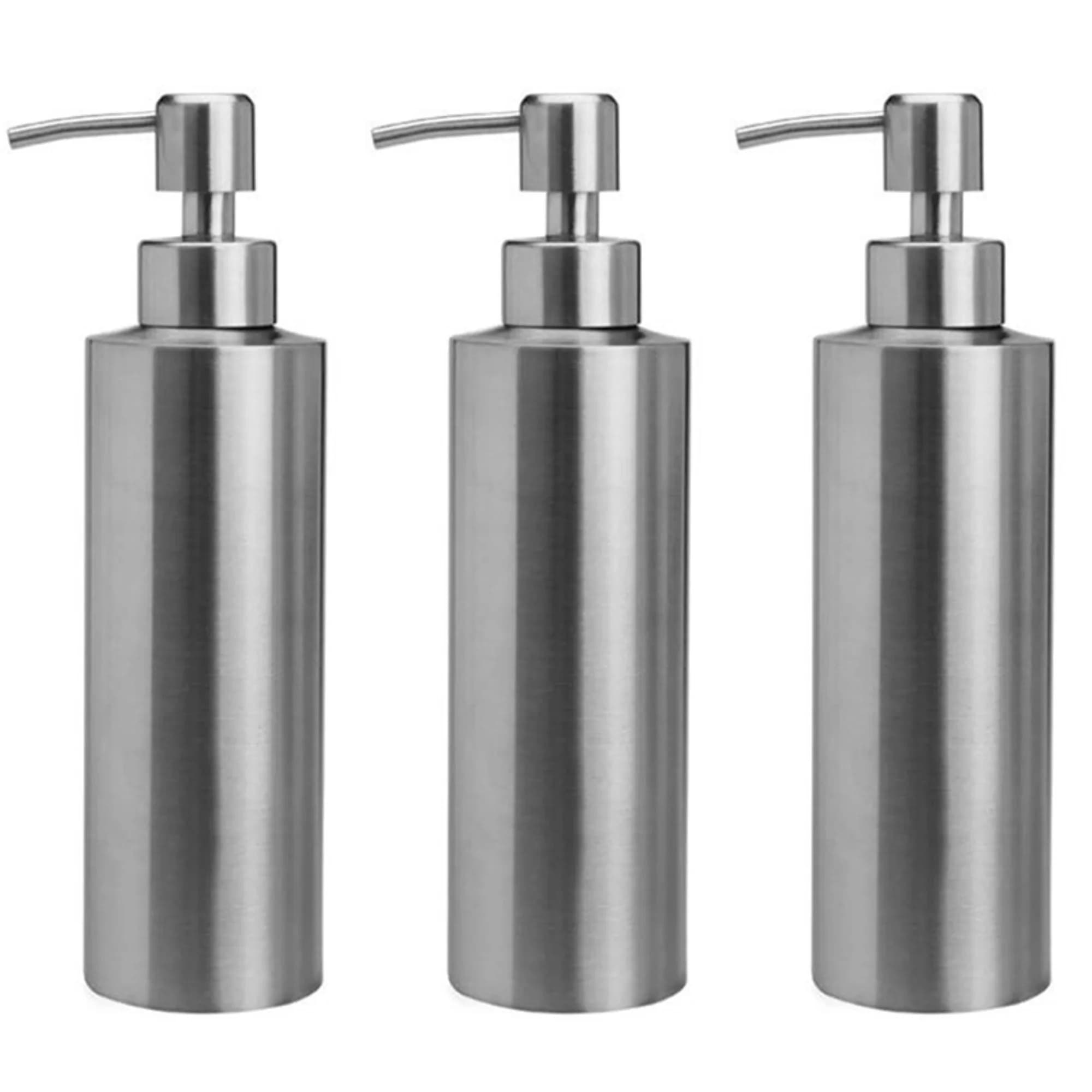 Bottiglia di disinfettante per le mani da 250-550 ml Dispenser per lavaggio a mano in acciaio inossidabile Bottiglia da bagno di casa riutilizzabile lavabile riutilizzabile antiruggine