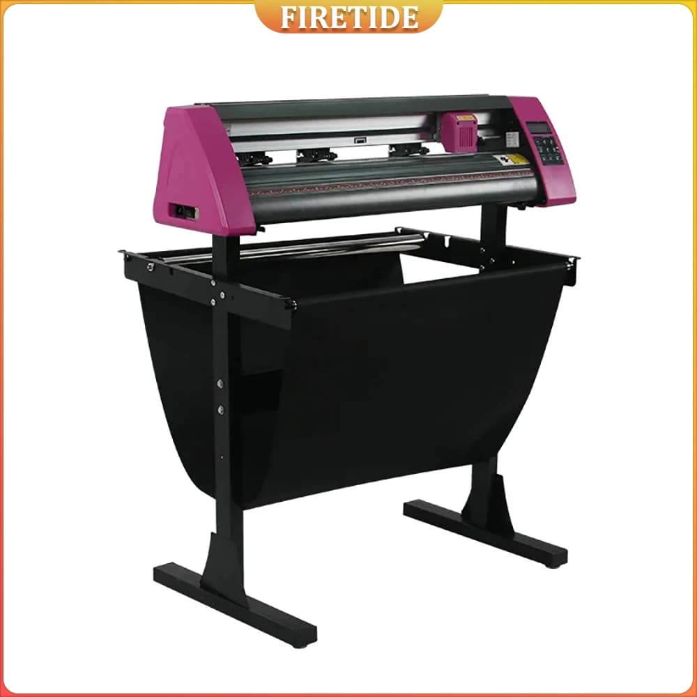 Stampante da taglio per plotter da taglio semiautomatico per vinile da 28/34/53 pollici con supporto da pavimento Display LCD a 3 lame