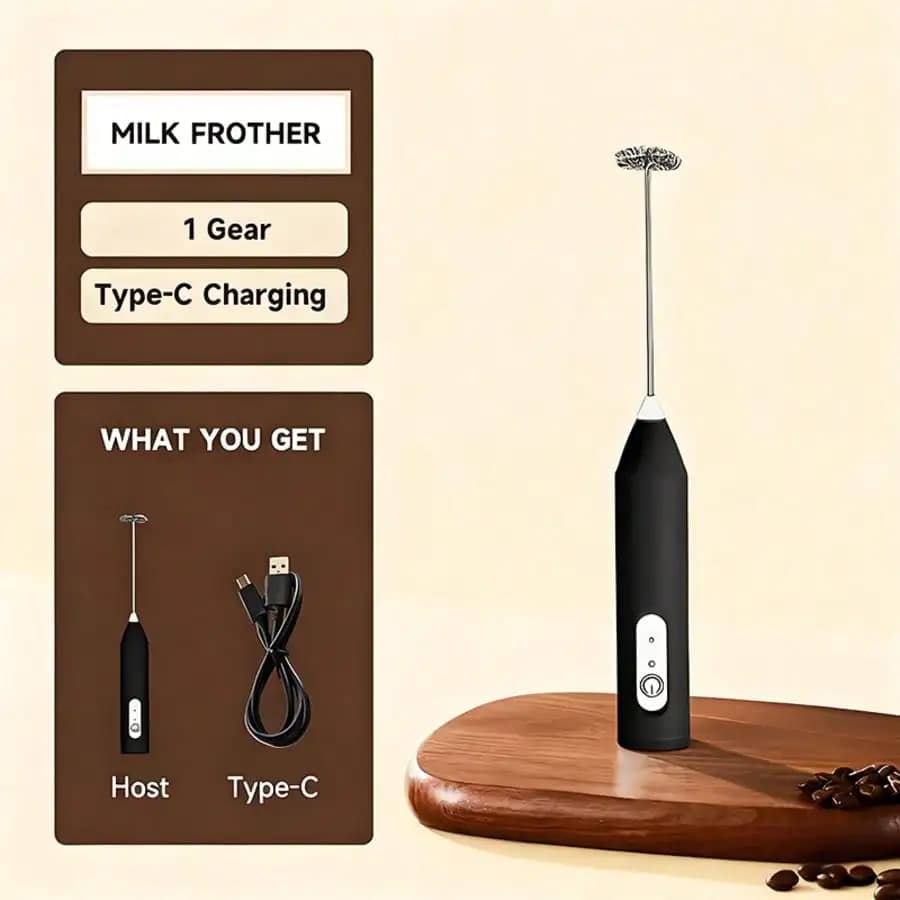 USB Portable Electric Blender Rechargeable for Coffee, Milk and Eggs - Updated Express Tool