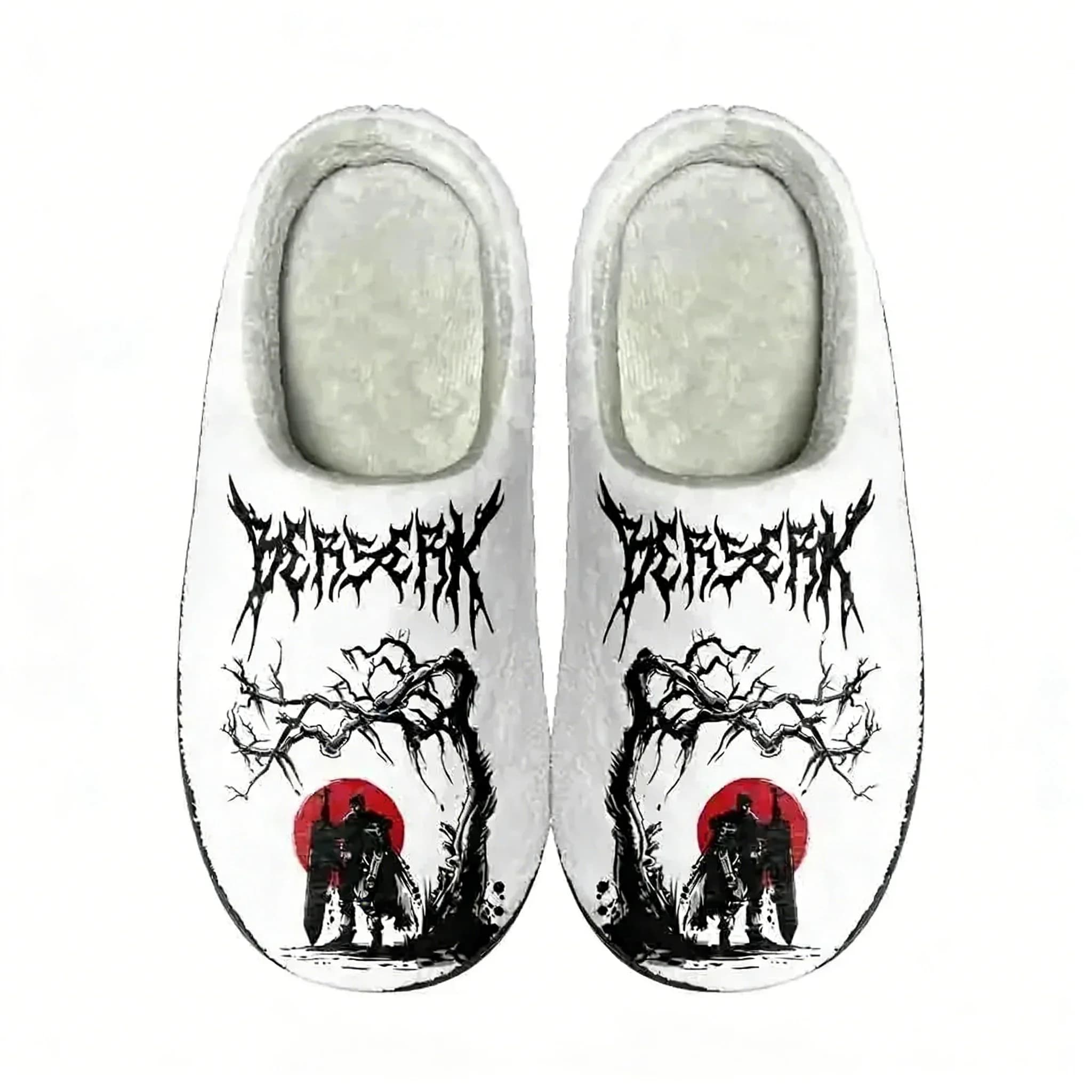 Berserk Guts Home Cotton Custom Slippers High Quality Mens Womens Teenager Plush Fashion Casual Keep Warm Shoes Thermal Slipper