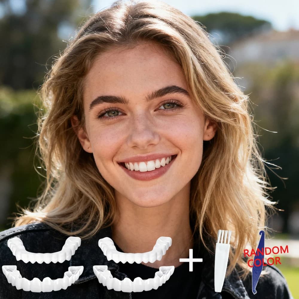 New Reusable Teeth Veneers Whitening Instant Smile Matte Natural White No Glare for Daily Light H2931