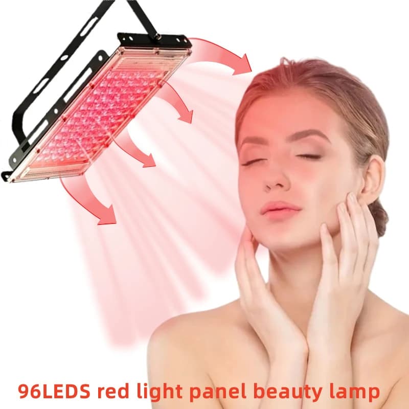 Lampada da pannello per terapia a luce rossa da 96 LED per la cura della pelle antietà del viso Bellezza Dispositivo per la cura della pelle a luce infrarossa da 660 nm Bellezza Salute