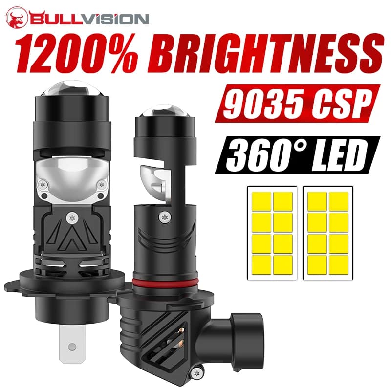 H4 H7 Led Car Headlight Bulb 1:1 Mini Wireless H11 H8 H9 Led 9005 HB3 9006 HB3 Projector Lens Fog Light Turbo Led 12V Automobile