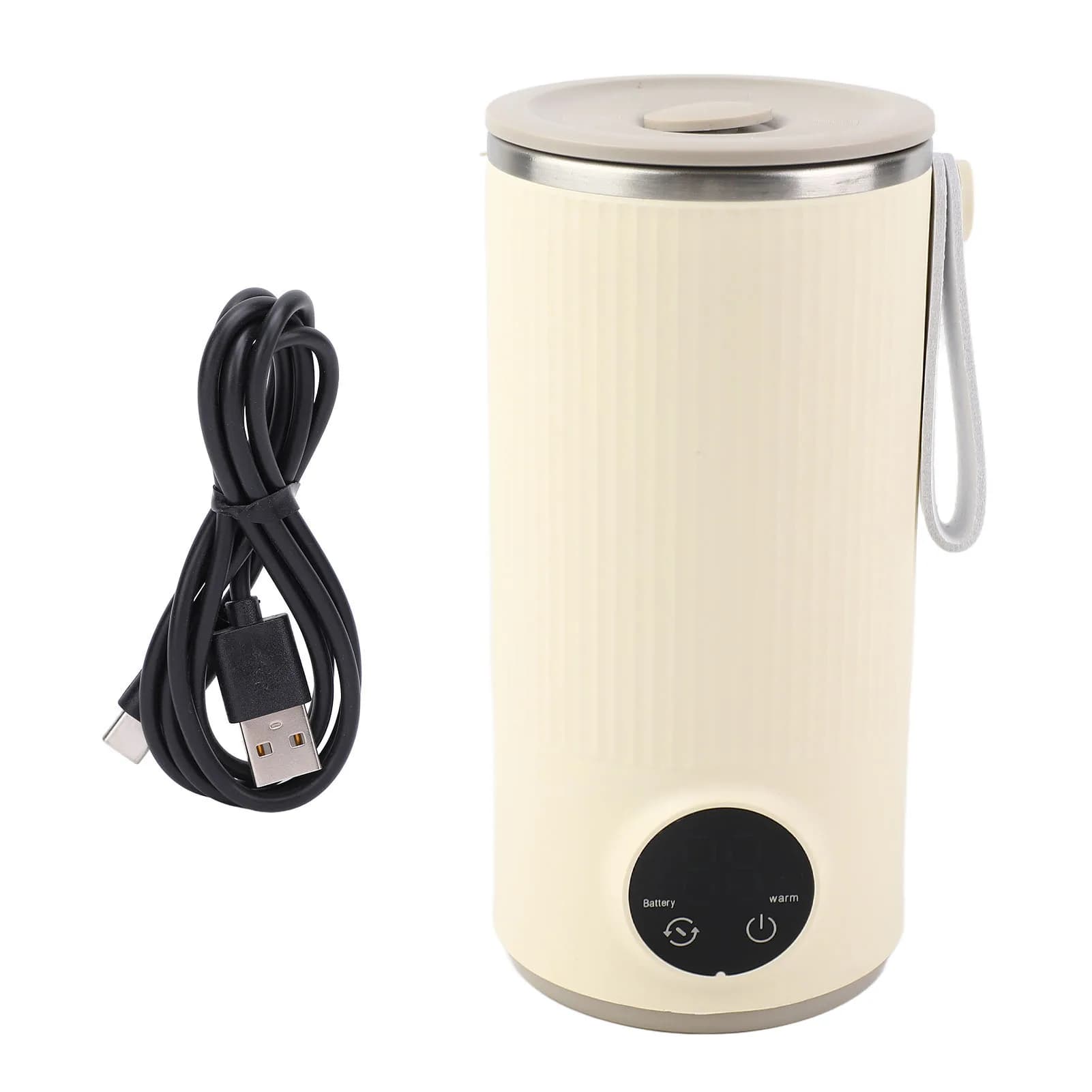 400ML 55 ° C Rechargeable Portable Wireless Travel Electric Kettle Safe and Fast Travel Stainless Steel for Milk