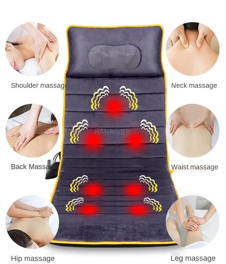 Massaggiatore cervicale della colonna vertebrale massaggio collo spallacci lombari sono strumenti multifunzionali in movimento un materasso per cuscino per massaggio del corpo