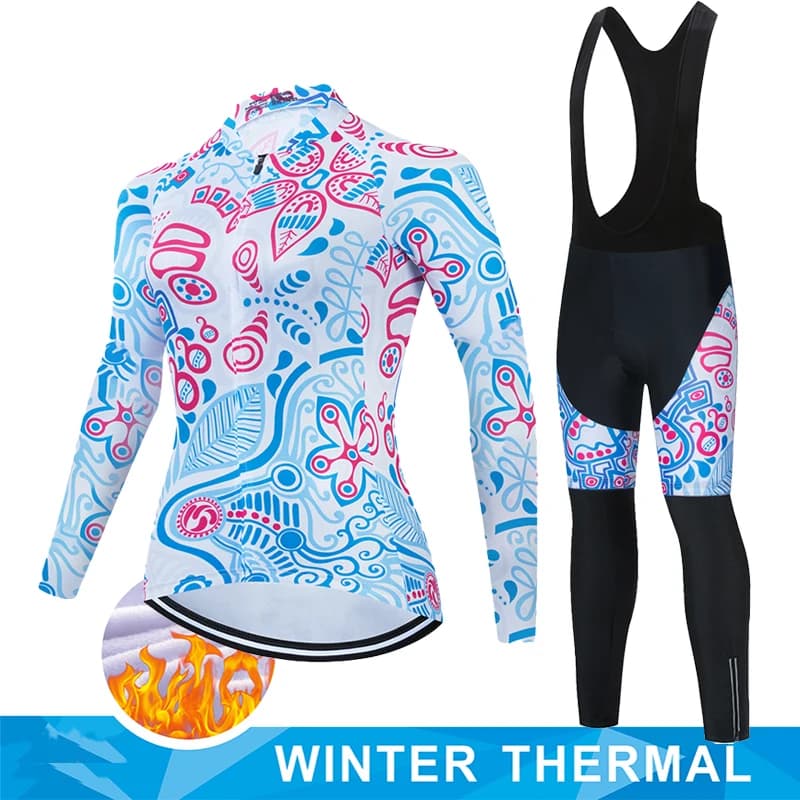 Cycling uniform road bike clothing winter thermal fleece sports set women's shorts cycling clothing shorts with braces Mtb Pro Team