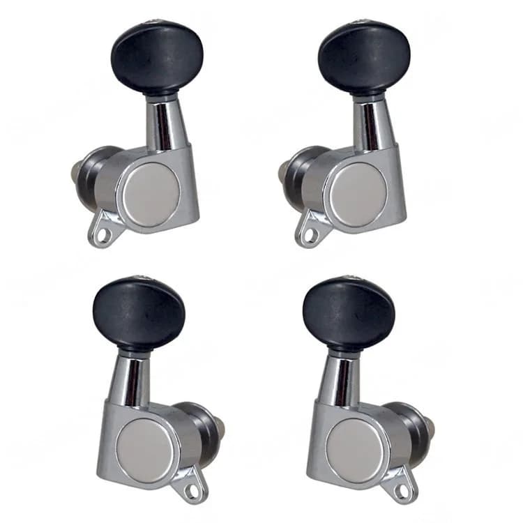 Ukulele Piccolo a quattro corde completamente chiuso Pioli Stringa Twist Peg Manopola Avvolgitore Nero Piccola mano concava