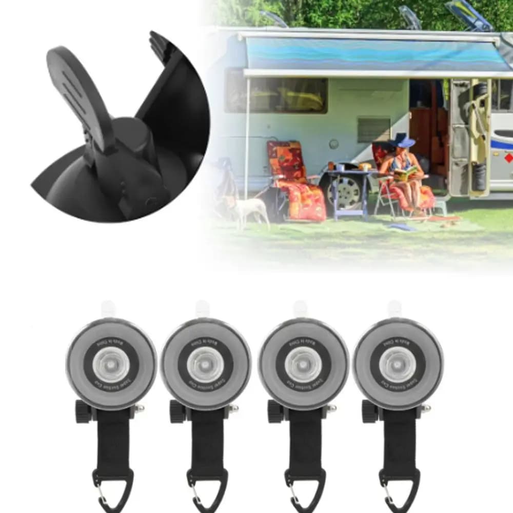 4Pcs Durable Heavy Duty Suction Cup Anchor Strong Power Black Suction Cup Hook Securing Hook Boat Deck