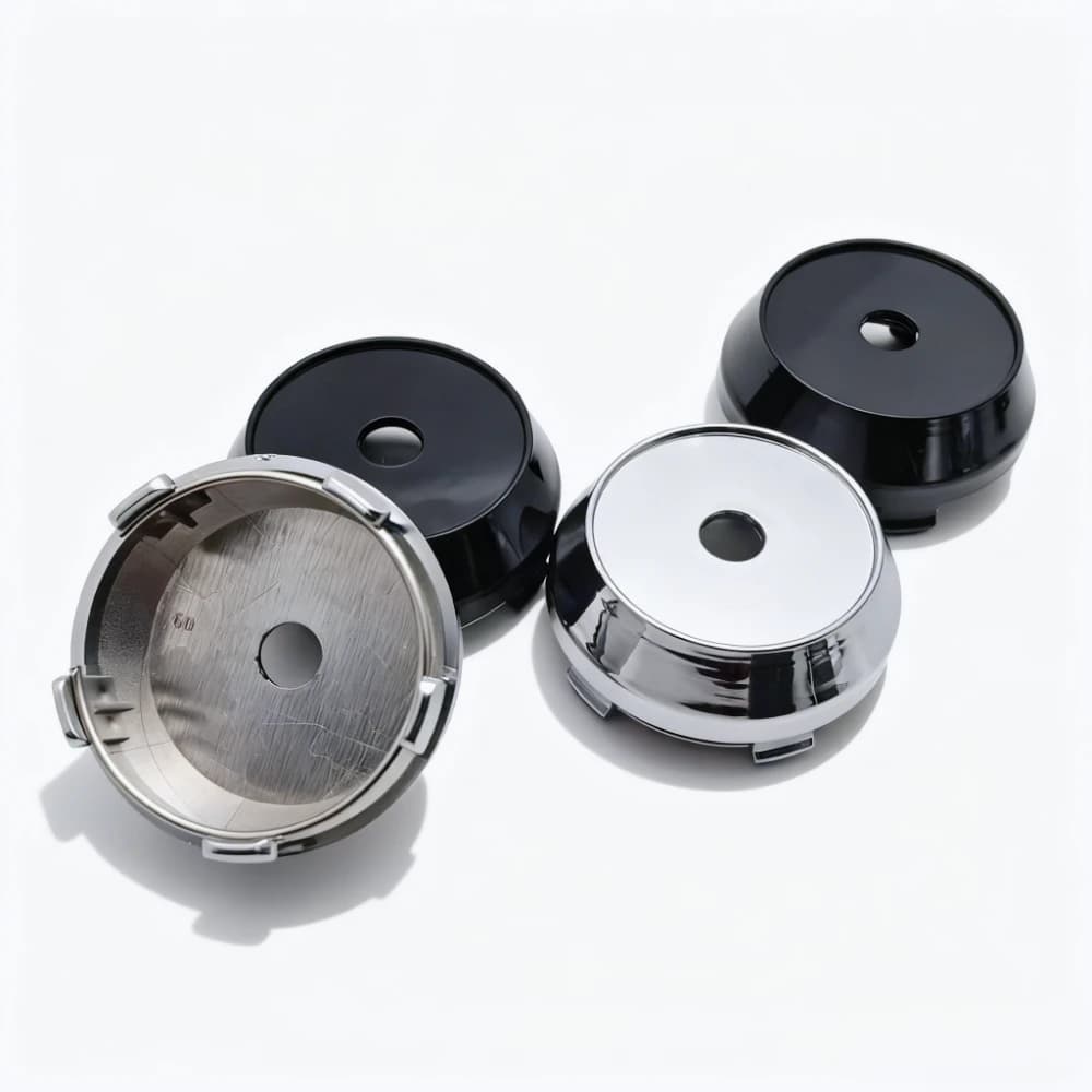 4 pezzi Tappi centrali per ruote auto in bianco 60MM 56MM Mozzo ruota Tappo alto Nessun emblema Nessun logo Coprimozzi Copertura antipolvere Sostituisci accessori auto