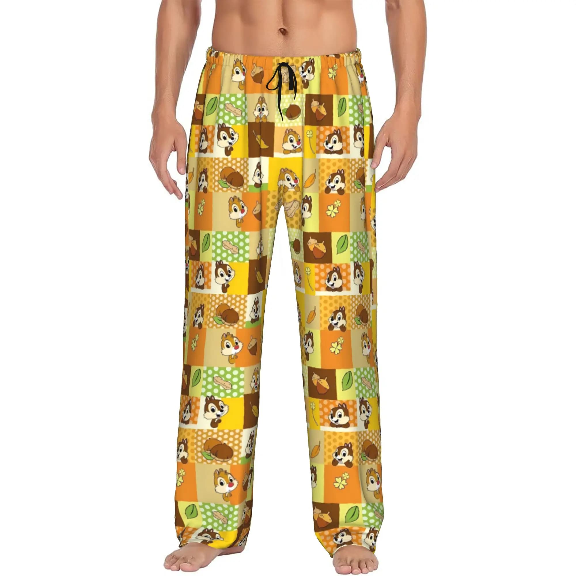 Custom Chip Anime D-Dales Pajama Pants for Men Sleepwear Lounge Sleep Bottoms Stretch with Pockets