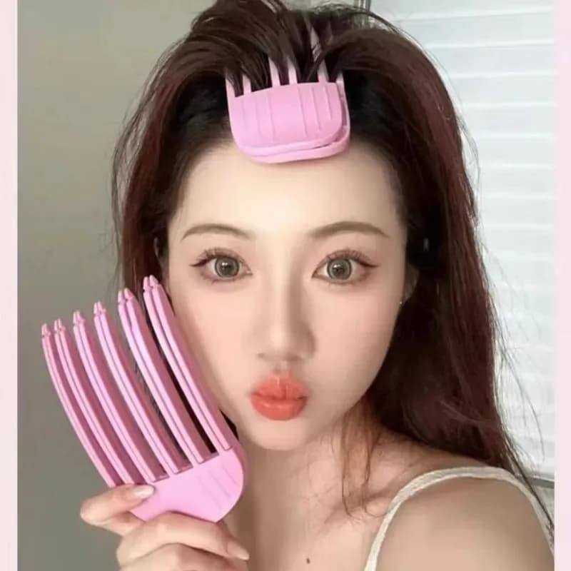 Soft fork Frangia hair curling Clips Hair roots Moisturizing Hair clips Women Curling Clips Fixed Shaped Hair Roller Fashion volume