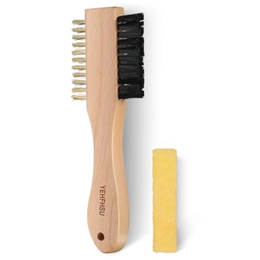 2-Piece Suede Brush and Suede Eraser, Suede Cleaner Kit, Suede Brush for Shoes Effectively Solves Stubborn Stains on Soft Brist