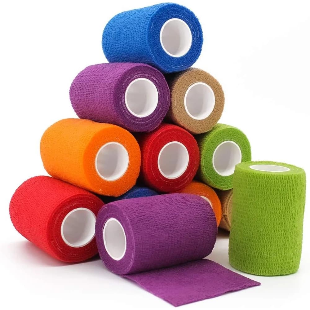 7.5cmX4.5m Sport Elastic Bandage Tapes Self Adhesive for Finger Knee Support Pads Wrist Ankle Palm Sprains & Swelling Pet Tattoo