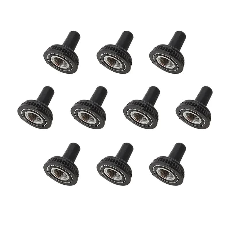 10Pcs/lot 6mm Shaft Hole Mini Rocker Toggle Switch Covers Waterproof Cap Dust Cover WPC-05 Threaded Black