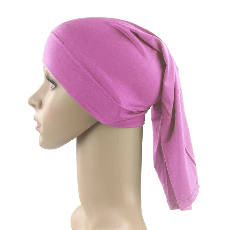 Muslim Inner Hijab Hat Underscarf Long Sock Cap Women Islamic Turban Bone Bonnet Headscarf Beanies Ninja Headwear Turbante Mujer