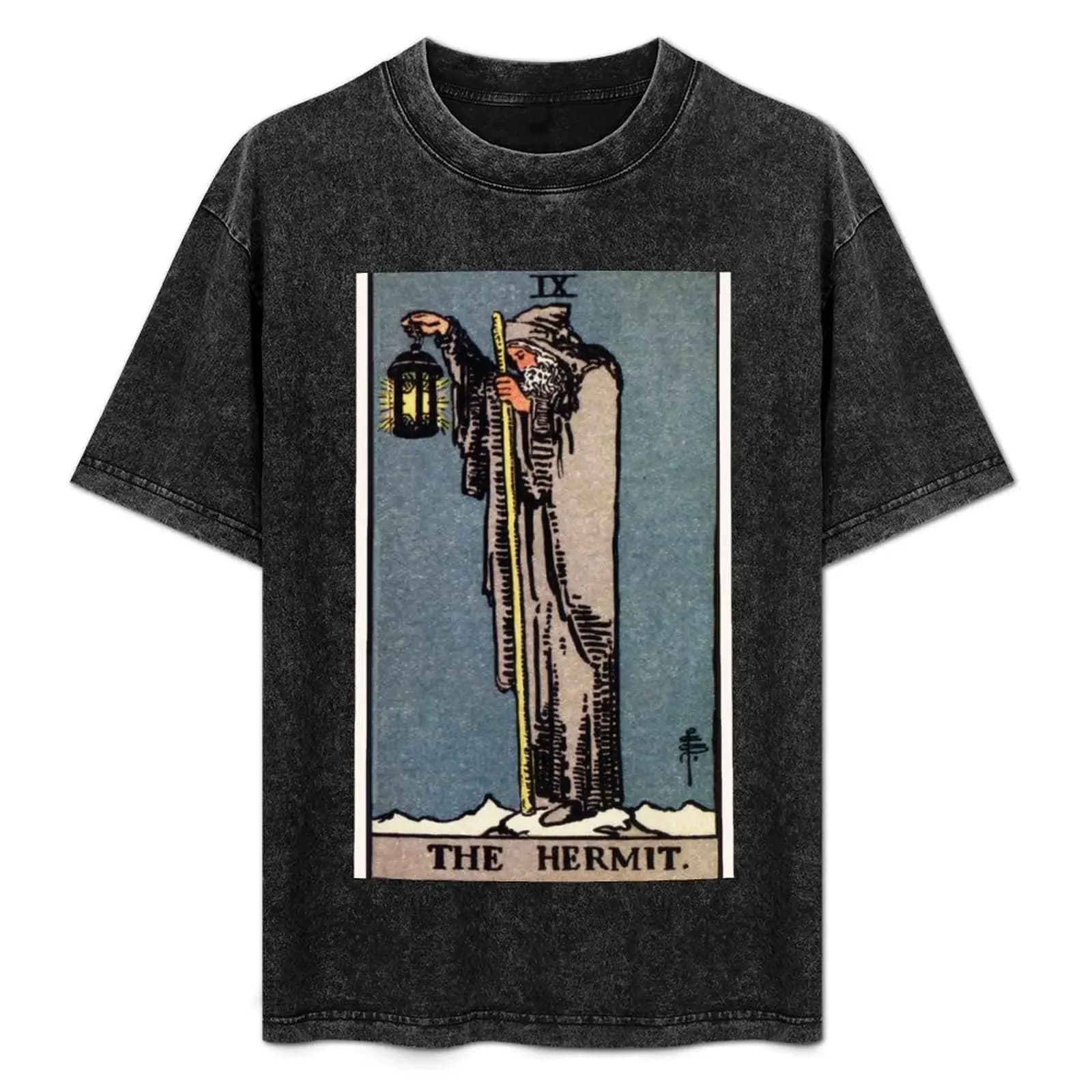 IX. T-shirt The Hermit Tarot Card, t-shirt casual resistente all'acqua