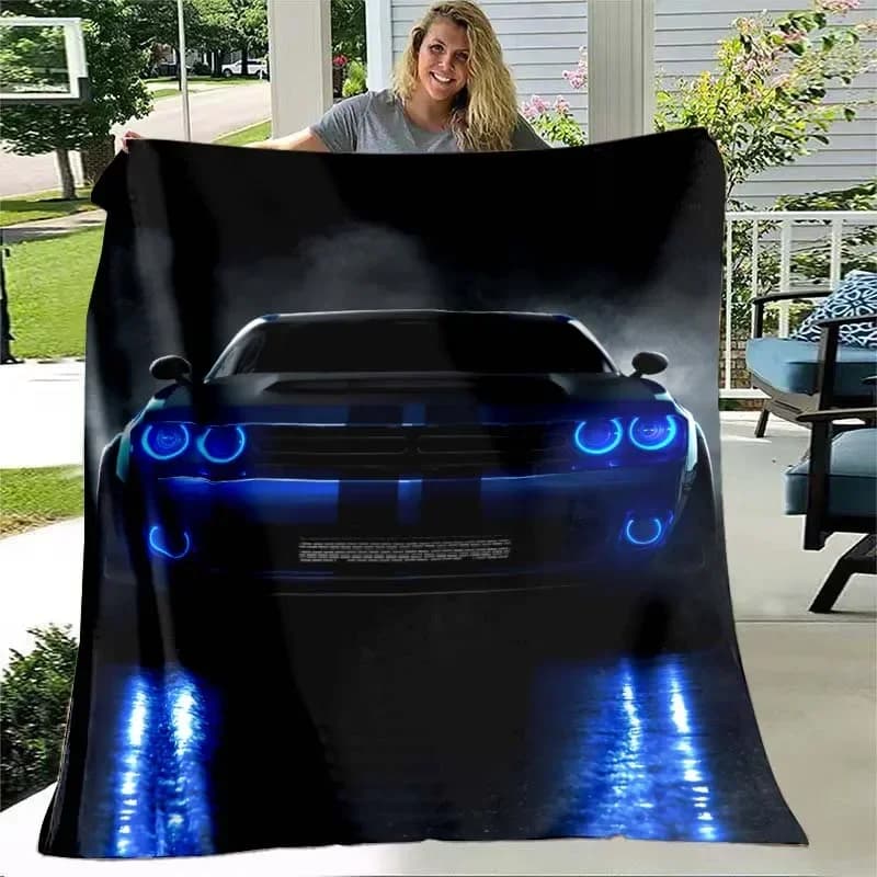 Retro Dodge Srt Hellcat Racing blanket picnic blanket living room bedroom home decor children's room bed blankets birthday gift