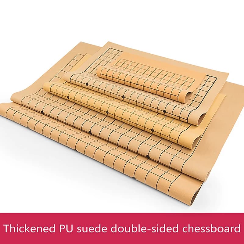 Innovativo pieghevole su un lato 19 linee standard internazionale in pelle PU Go gioco scacchiera gioco da tavolo per pezzi da 2,2 cm