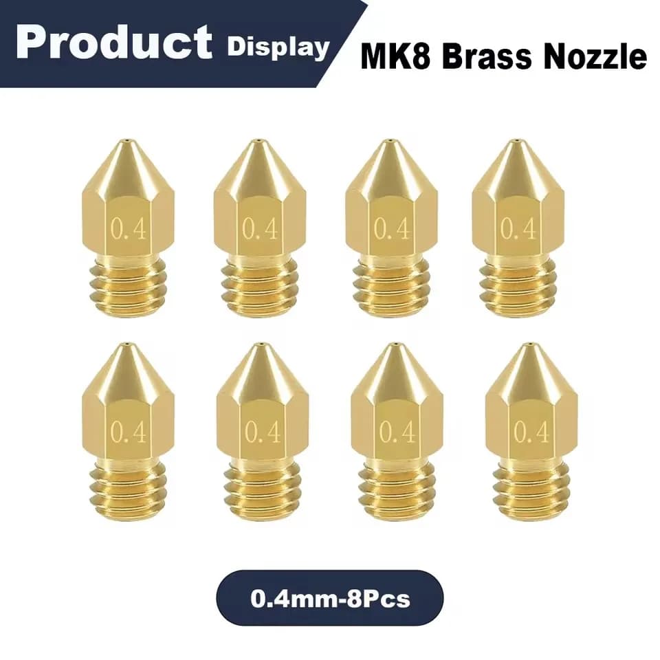 Ugello Estrusore MK8 da 0,4 mm per Stampanti 3D Creality Ender 3/3 Pro/3 V2, Ender 5/5 Pro, CR-10/10S, Makerbot