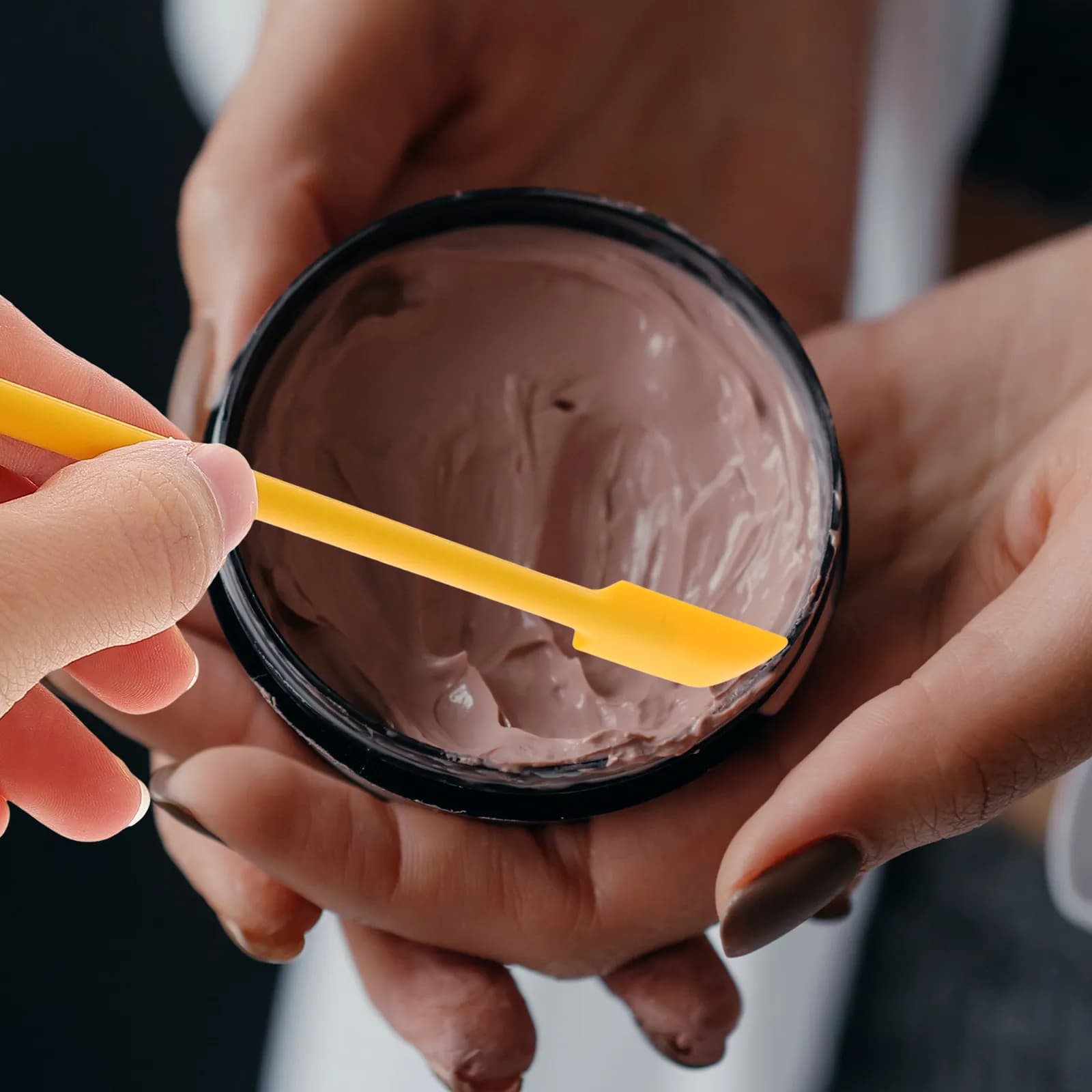 Set di 3 spatole in silicone per alimenti, mini raschietti per barattoli di miele, cosmetici, lozioni, fondotinta, shampoo e bordi di bottiglie