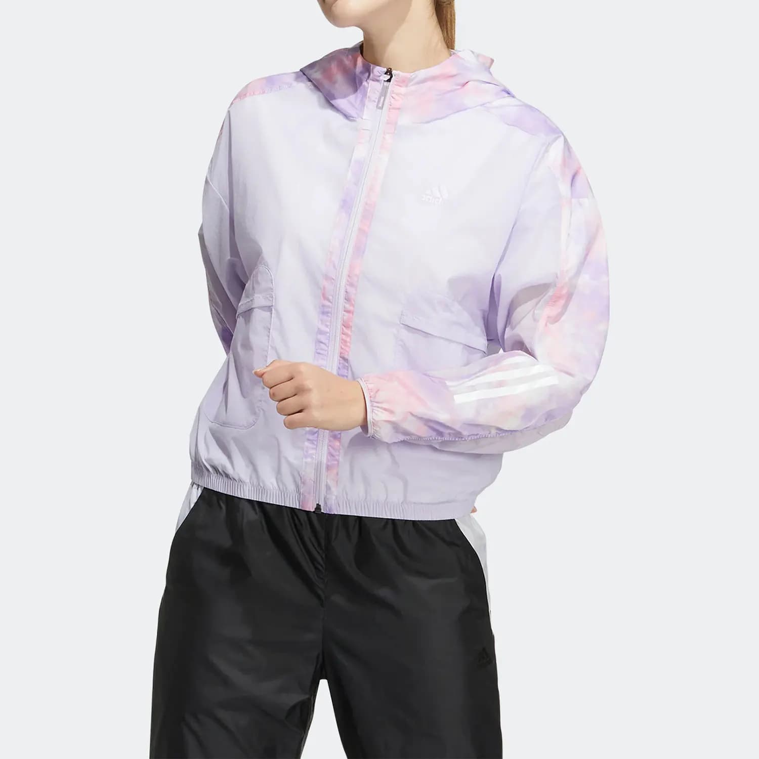 Giacca da donna con cappuccio sportiva moda Adidas genuina ultima stagione HI6827
