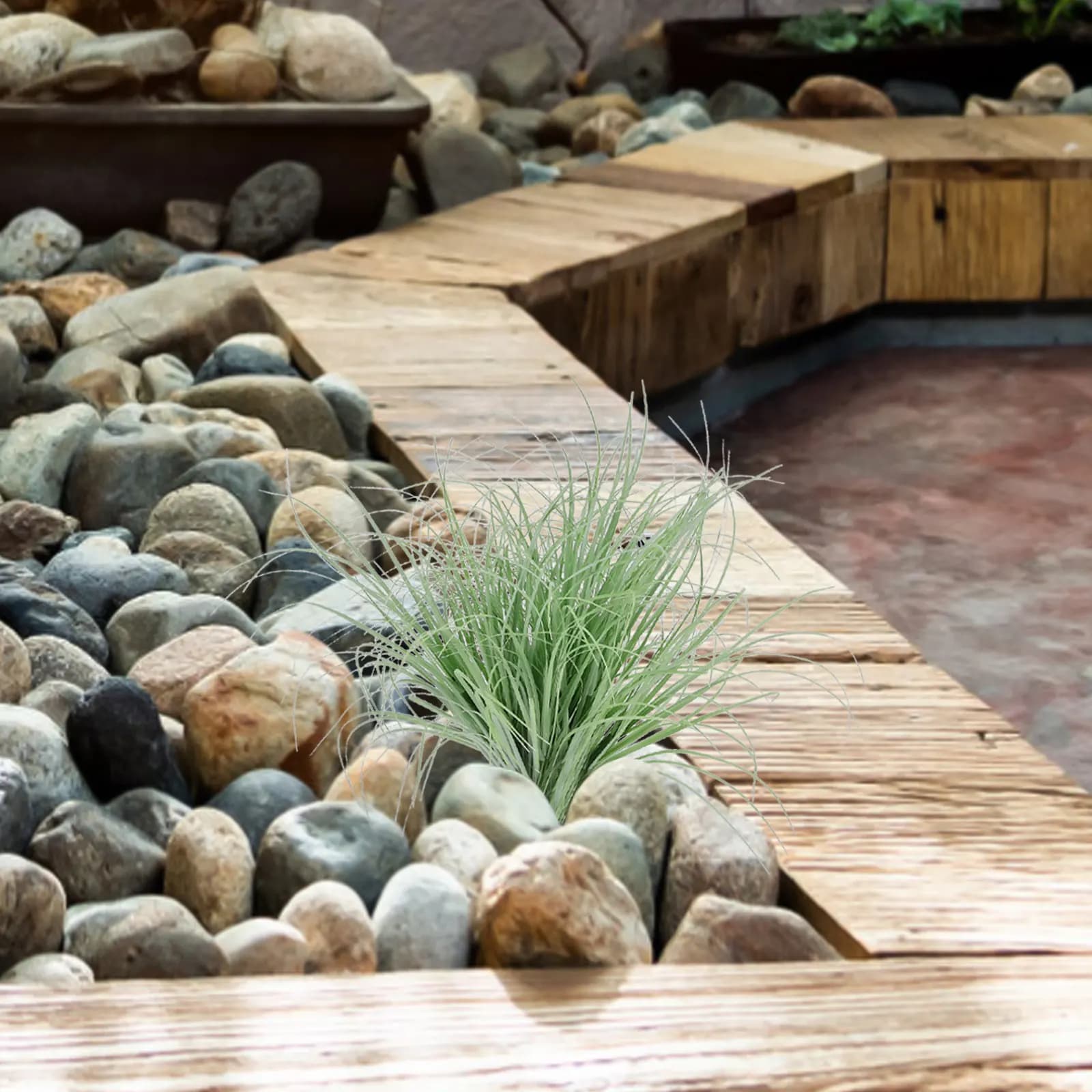 12Pcs Low Maintenance Artificial Plants Stem Faux Greenery Grass for Indoor Outdoor Use Realistic Tall Fake Grass Decor Front