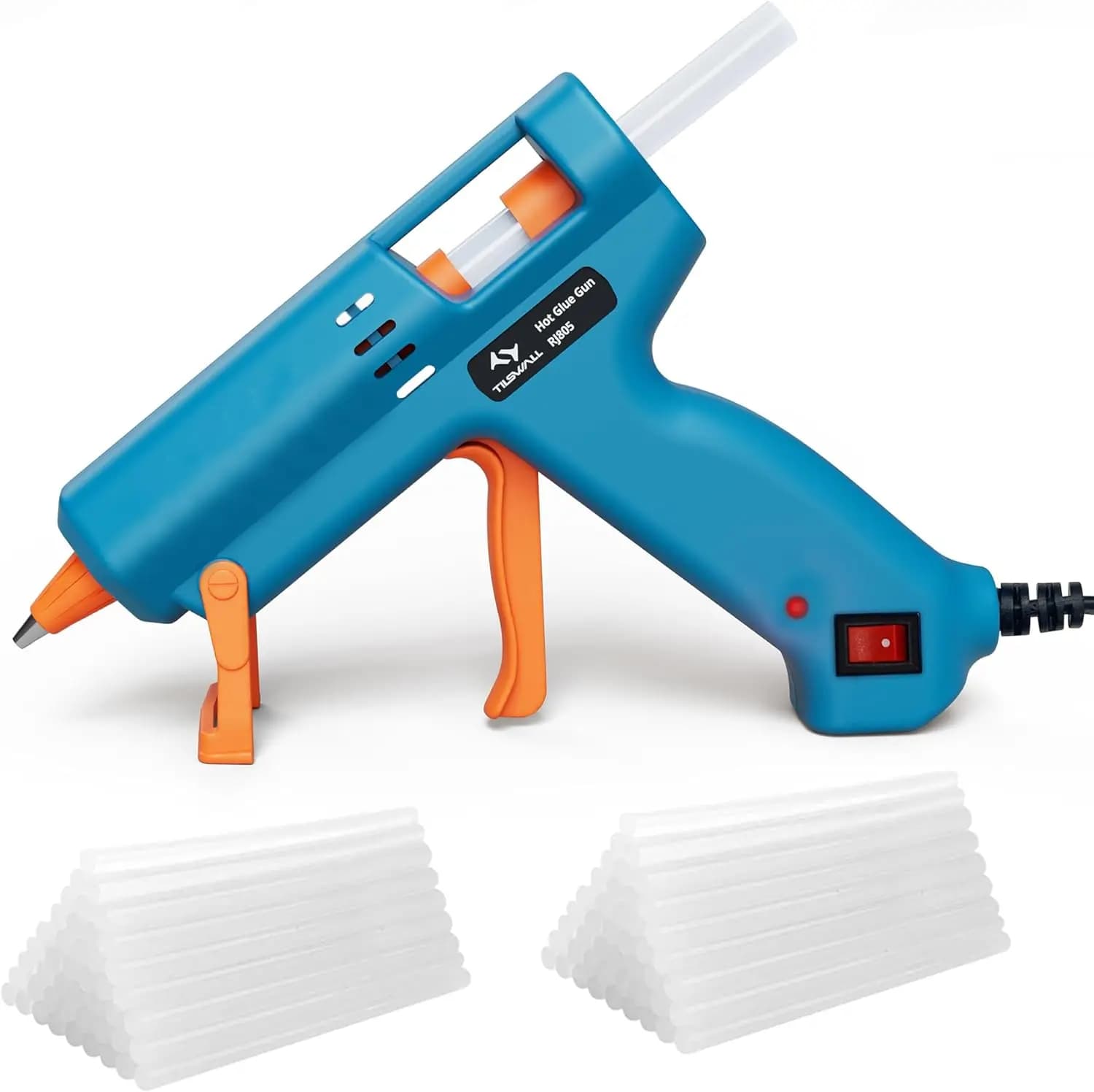 Fast Heating Hot Glue Gun Kit with 30 Glue Sticks, Anti-Drip, Quiet, Lightweight for Crafts & DIY (50W)