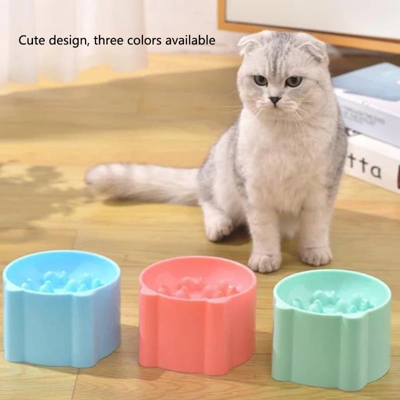 Nuova ciotola anti-soffocamento e con protezione per il collo alto, ciotola slow-food per gatti e cani, mangiatoia anti-ribaltamento, ciotola slow-food per gatti, accessori per animali domestici