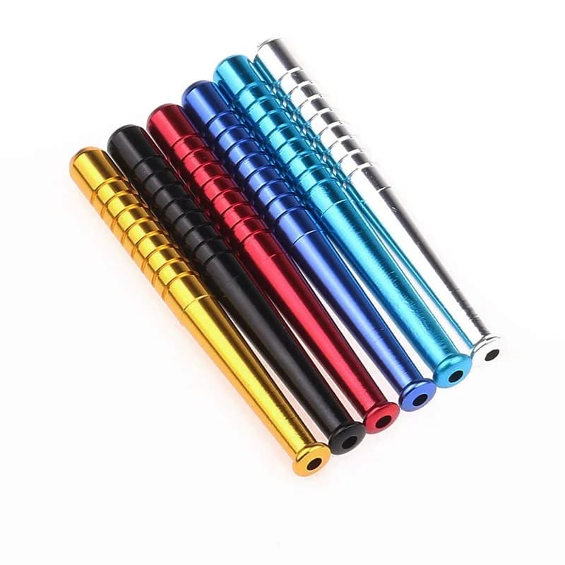 Set of 3 or 6 Pieces: 79mm Metal Baseball Plate, High Quality Portable Smoke Tube, Fashion Fan Accessories